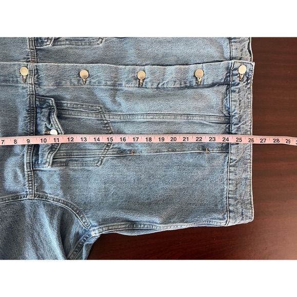 Pilcro Women's Weston Boyfriend Denim Jacket Sz L Blue Distressed Pockets Boho - Picture 8 of 8